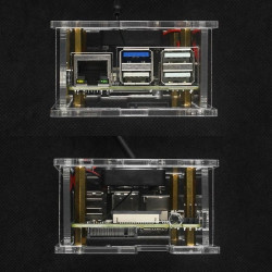 Acrylic Case Compatible for Orange Pi 3B V2.1  Orange Pi 4A with Cooling Fan